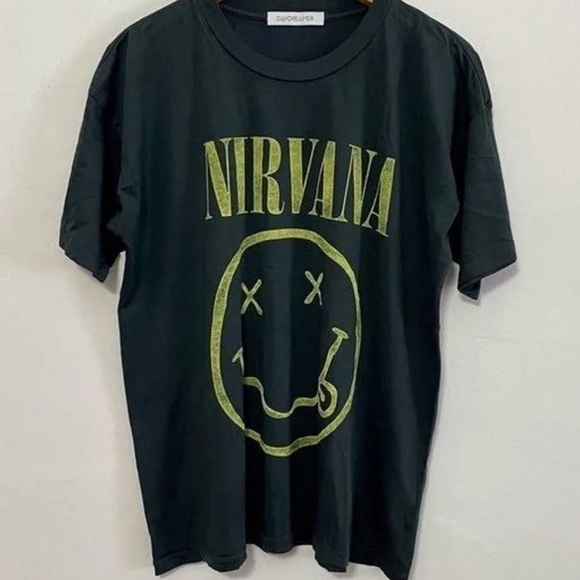 Daydreamer Nirvana Smiley Merch Tee in Vintage Black - Picture 10 of 11